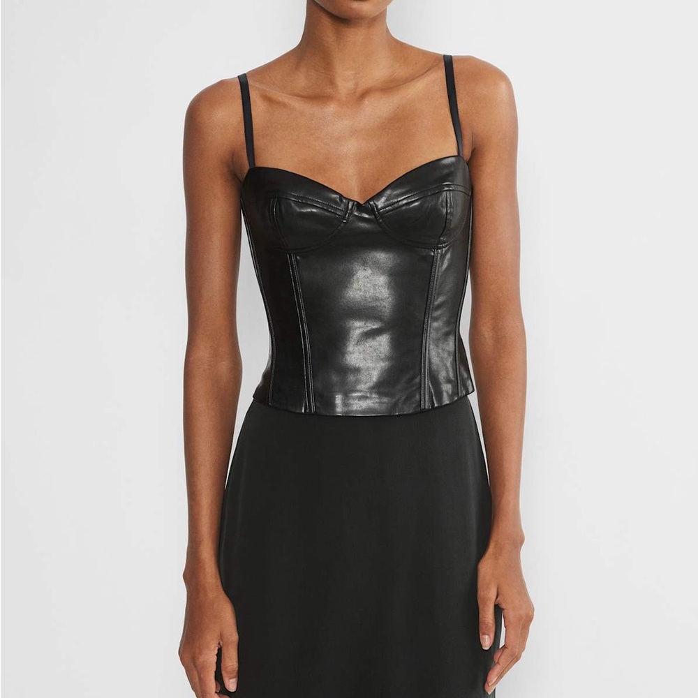 Aritzia Ten Dazzle Bustier UnReal Leather